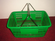Зеленый цвет 32 литра корзины для товаров руки, ручки металла корзины бакалеи провода супермаркета