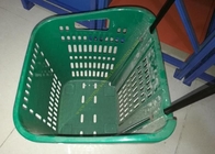 Красные пластиковые тележки корзины с супермаркетом колес/Вегетабле корзиной для товаров
