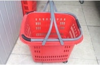 Коммерчески пластиковая корзина для товаров завальцовки с колесами/тележкой вагонетки покупок